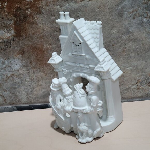 PartyLite Bakery Carolers Tea Light Candle Holder White Bisque Chef Baker Cake - Picture 7 of 10